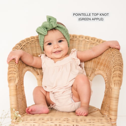 Green Apple Pointelle Baby Headband