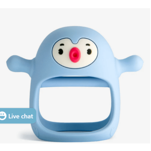Penguin Buddy Teething Mitten | BPA-Free Food-Grade Silicone Teether for Pain Relief & Oral Development