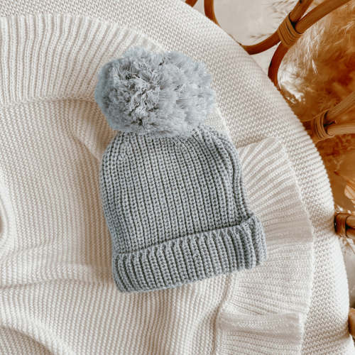 Mini Knit Beanie - Powder Blue – Blossom and Pear
