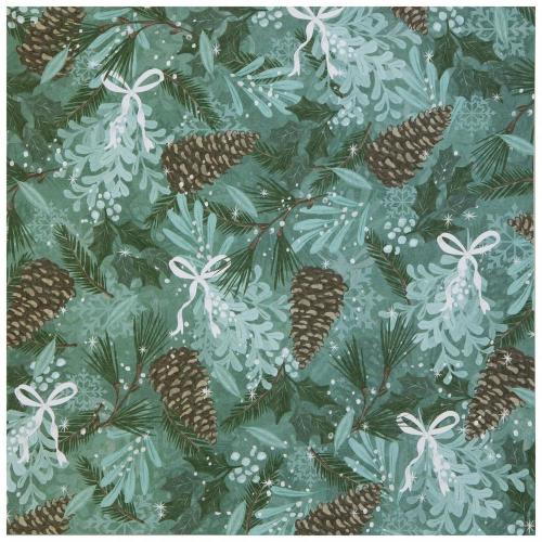 Pine & Pinecone Scrapbook Paper - 12" x 12"