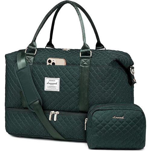 LOVEVOOK Travel Duffle Bag,Weekender Bags for Women with Shoe Compartment,Carry on Overnight Bag with Toiletry Bag,Gym Duffel Bag with Wet Pocket, Hospital Bags for Labor and Delivery