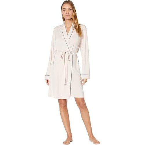 Eberjey Gisele Tuxedo Women's Robe | Wrap Front with Waist Tie