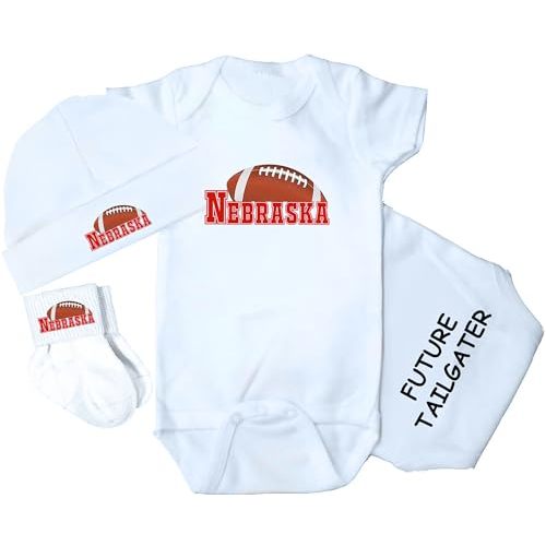 Future Tailgater 3 Piece Baby Clothing Set for Nebraska Football Fans