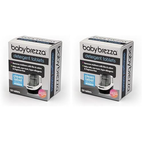 Baby Brezza Universal Detergent Soap Tablets for Baby Brezza Bottle Washer Pro and All Brands of Bottle Washers, 120 Tablets (Pack of 2)