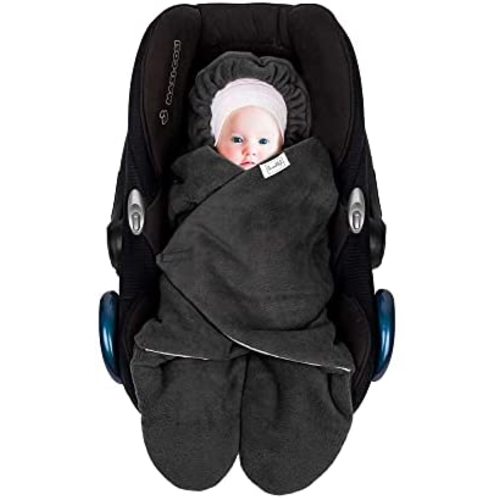 SWADDYL Baby Bunting Bag I Swaddle Blanket I Universal for Car Seat Graco Chicco Britax | Stroller | Baby Bed I Made in Europe (Grey)