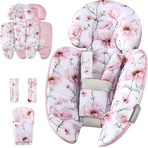 Infant Insert Compatible with 4moms Mamaroo & Graco Swing and Infant Car Seat, Stroller, Other Baby Swing, Rocker, Bouncer, Bassinet Newborn Insert Head & Body Support Cushion, Reversible Design