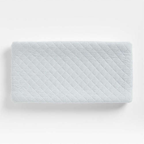 Comfy Tee Whisper Stripe Blue 100% Organic Cotton Jersey Baby Changing Pad Cover