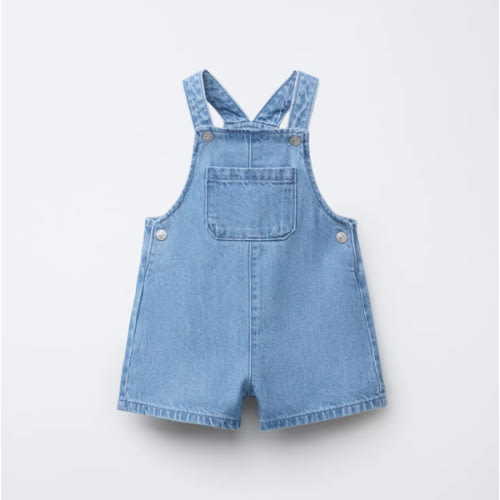DENIM OVERALL SHORTS - Blue | ZARA United States