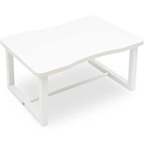 Itsst Wooden Step Stool with 500 Pounds, Wide Bed Step Stool for Adults，Wood White Step Stool&Stable Solid Metal Frame for Kitchen, Bedroom, Living Room, Bathroom