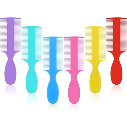 6 Pcs Baby Double Sided Fine Teeth Comb Dandruff and Lice Pet Flea Comb for Newborn Babies Adults Pets Baby Shower Gifts