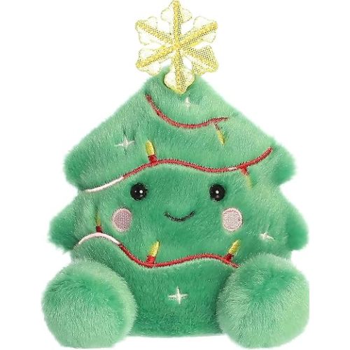 Aurora Festive Palm Pals Balsam Christmas Tree Stuffed Animal - Fun Seasonal Plush For Kids and Adult Collectors - Perfect For Holiday Decorations or Gifts - Green 4 Inches
