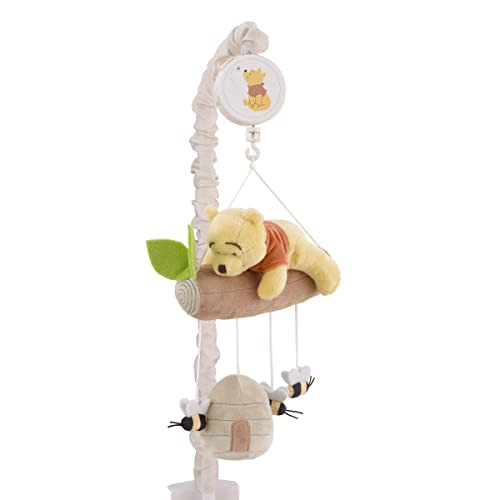 NoJo Disney Winnie The Pooh Hugs and Honeycombs Plush Musical Mobile with Bee Hive, Bees, Pooh Bear and Tree Branch