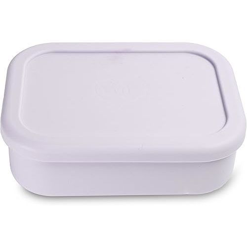 Ullabelle Leak Proof Bento Box Food-Grade Silicone Bento, BPA, Phthalate, Lead, & PVC Free - Bento Lunch Box for Daycare, Kids, & Adults - Leak Resistant Sets With Lids Snack Box Container (Lilac)