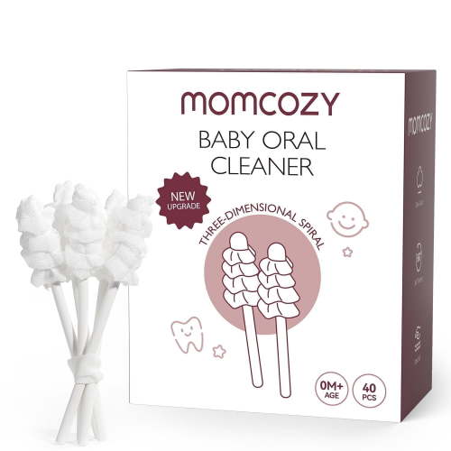 Momcozy Baby Tongue Cleaner, Extra Soft Medical-Grade Gauze, 360Â° Gum and Oral Care, 40pcs