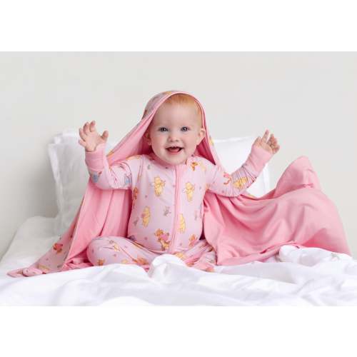 Love Bear Pink Zip romper