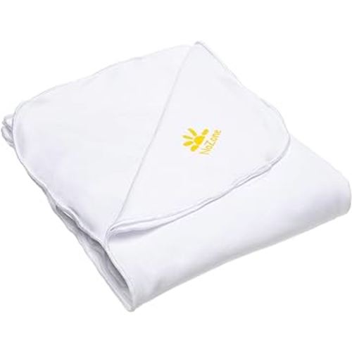 Nozone Baby Blanket, Sun Protective, Soft Rayon from Bamboo, UPF 50+ in White