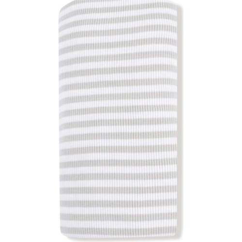 Swaddle Blanket Basics, Stripe, Mineral- Grey/White - Angel Dear | Maisonette