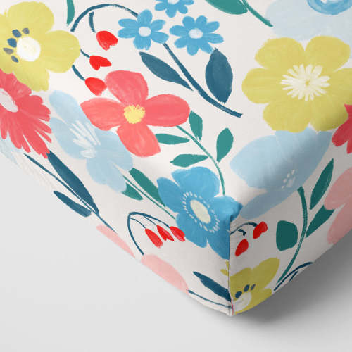 Midsummer Meadow Fitted Crib Sheet | Little Sleepies