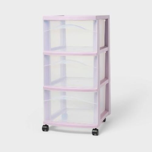3 Drawer Medium Cart Lavender - Brightroom™