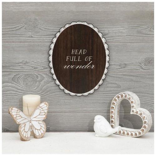 Head Full Of Wonder Scalloped Wood Wall Decor