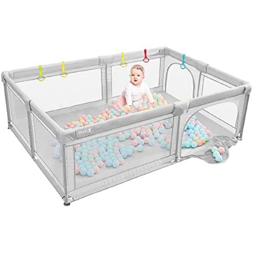 Baby Playpen Portable Kids Safety Play Center Yard Home Indoor Fence Anti-Fall Play Pen, Playpens for Babies, Extra Large Playard, Anti-Fall Playpen