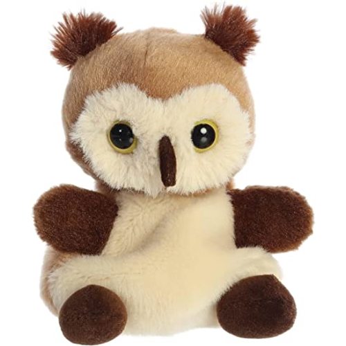 Aurora® Adorable Palm Pals™ Barnie Owl™ Stuffed Animal - Fun Collectible Plush for Kids and Adult Collectors - Perfect for Decorating Rooms and Birthday Gifts - Brown 5 Inches