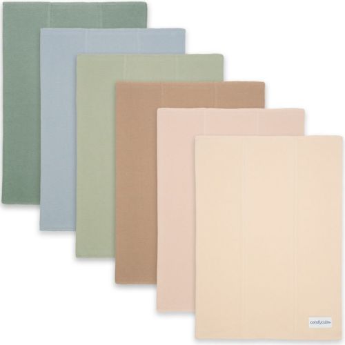 Burp Cloths 100% Cotton Washcloths for Boys and Girls by Comfy Cubs