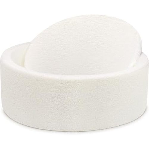 Imitation Teddy Foam Ball Pits 35.4"x 11.8" Soft Round Playpen for Toddlers Pets with Soft Memory Sponge for Babies Indoor and Outdoor Game White(Balls not Included)