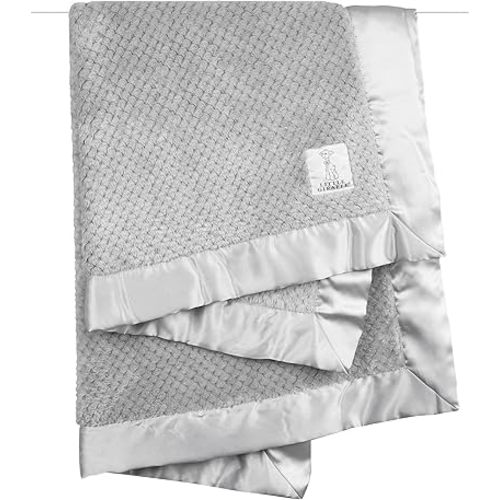 Little Giraffe Honeycomb Baby Blanket 29" x 35", Silver