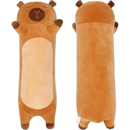 Long Capybara Plush Body Pillow, Capybara Stuffed Animal 33"