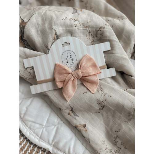 Prairie Bow Headband - Blush