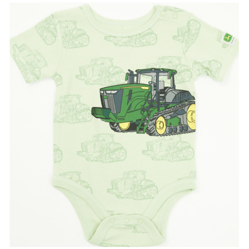 John Deere Infant Boys' Double Duty Tractor Short Sleeve Onesie