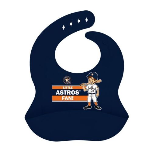 BabyFanatic Officially Licensed Unisex Silicone Baby Bib - MLB Houston Astros