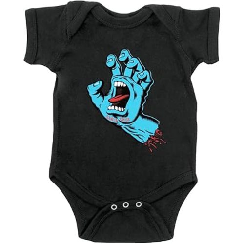 SANTA CRUZ Screaming Hand Front S/S One Piece T-Shirt Black 18 Mos Infant