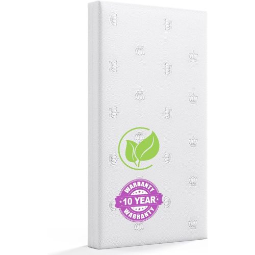 Breathable Crib Mattress, Dual-Sided Premium Memory Foam Toddler Mattress, Waterproof, Removable and Machine-Washable Cover, fits Standard Full-Size Crib and Toddler Bed 52" x 27.7" x 5" White