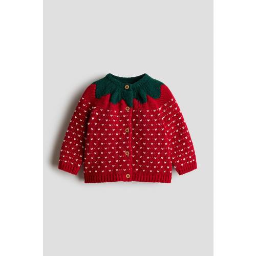 Red/strawberry Cotton Cardigan for kids | H&M US