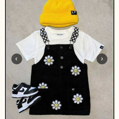 Little Bloomer Black Corduroy Dress