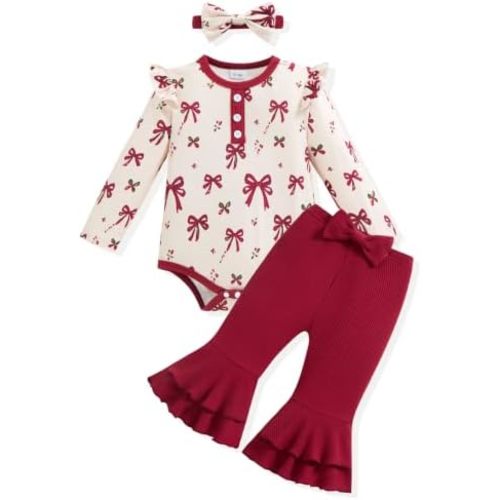 Vibebox Baby Girl Clothes Fall Winter Coming Home Outfits Preemie-12 Months