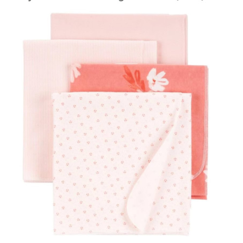 Carter's Baby 4-Pack Receiving Blankets (Pink)