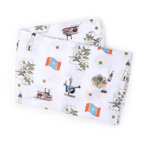 Mississippi Baby Muslin Swaddle Receiving Blanket – Little Hometown