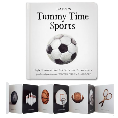 Baby's Tummy Time Sports: High-Contrast Fine Art for Visual Stimulation (Tabitha Paige Children's Book Series)