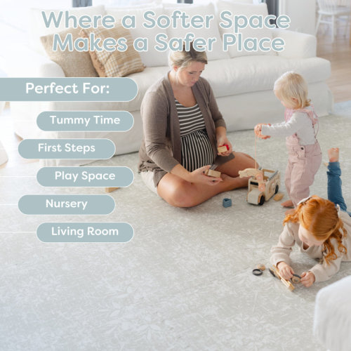Little Landings Baby Play Mat For Floor - Eden - Premium Eva Foam Play Mat For Babies & Toddlers (ages 0-5+) - Non-toxic Playmat For Tummy Time, Crawling & Playroom - Stylish & Comfortable | Wayfair