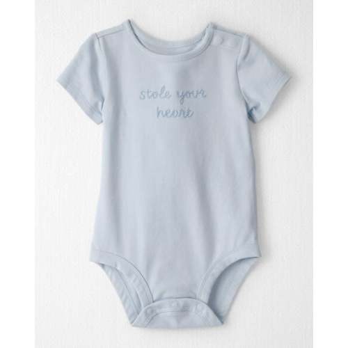 Baby Organic Cotton 'Stole Your Heart' Embroidered Bodysuit - Little Planet | Carter's