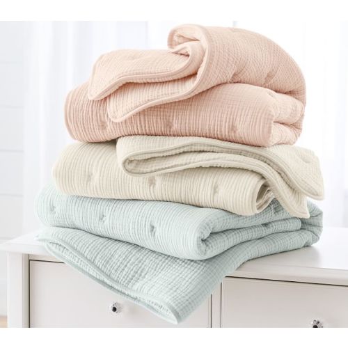 Cuddle Me Muslin Baby Quilt | Pottery Barn Kids
