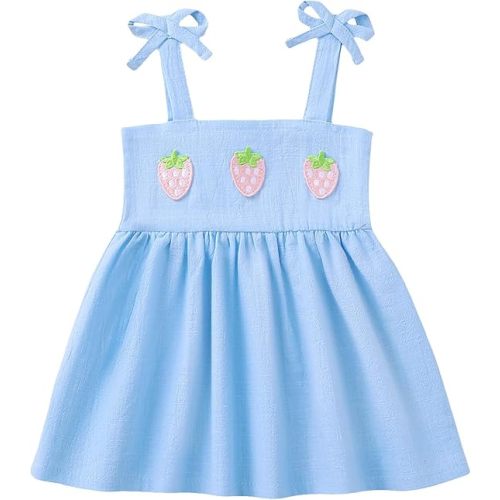 Toddler Baby Girl Dress Newborn Girl Dresses Infant Sleeveless Halter Sundress Baby Clothes for Girls 3M-3T