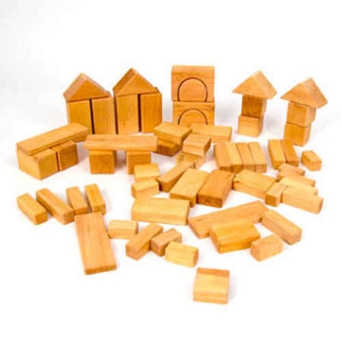 Grimm's Wooden Toys | Natural Geo Blocks (60)