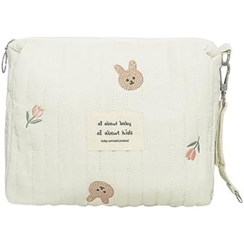 Lmbabter Baby Stroller Storage Bag Diaper Bag Infant Carriages Diaper Organizer Pouches Embroidered Mommy Bag for Outdoor