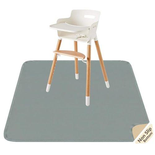 Splat Mat for Under High Chair, Waterproof Washable High Chair Floor Mat