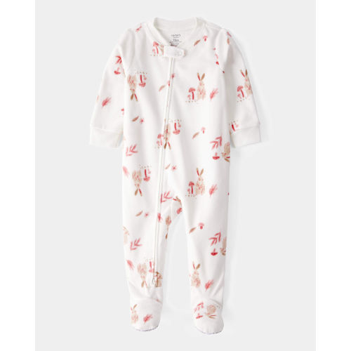 Baby 1-Piece Bunny Fleece Footie Pajamas - Ivory - Carter's | Carter's
