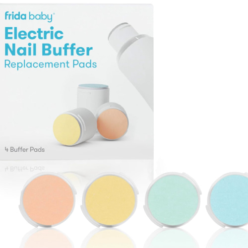 Frida Baby Electric Nail Buffer Replacement Pads | Safe + Easy Grooming, Trimming, and Nail Filing for Newborn, Toddler, or Children's Fingernails and toenails, 4 Buffer Pads
